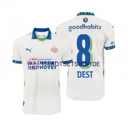 PSV Eindhoven Sergino Dest 8 2024-2025 Herren Trikot Ausweich Kurzarm