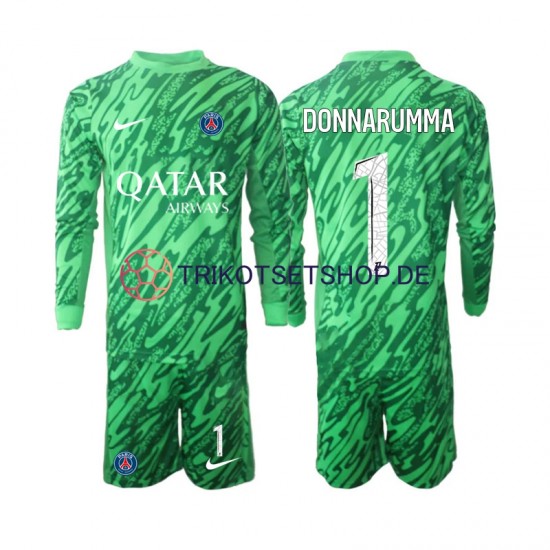 Paris Saint-Germain Torwart Gianluigi Donnarumma 1 2024-2025 Kinder Trikotset Auswärts Langarm