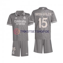Real Madrid Arda Guler 15 2024-2025 Kinder Trikotset Ausweich Kurzarm