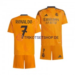 Real Madrid Cristiano Ronaldo 7 2024-2025 Kinder Trikotset Auswärts Kurzarm
