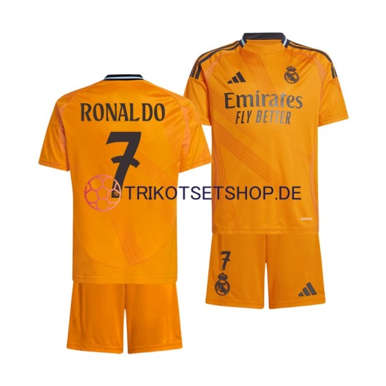Real Madrid Cristiano Ronaldo 7 2024-2025 Kinder Trikotset Auswärts Kurzarm