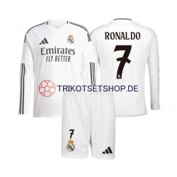 Real Madrid Cristiano Ronaldo 7 2024-2025 Kinder Trikotset Heim Langarm