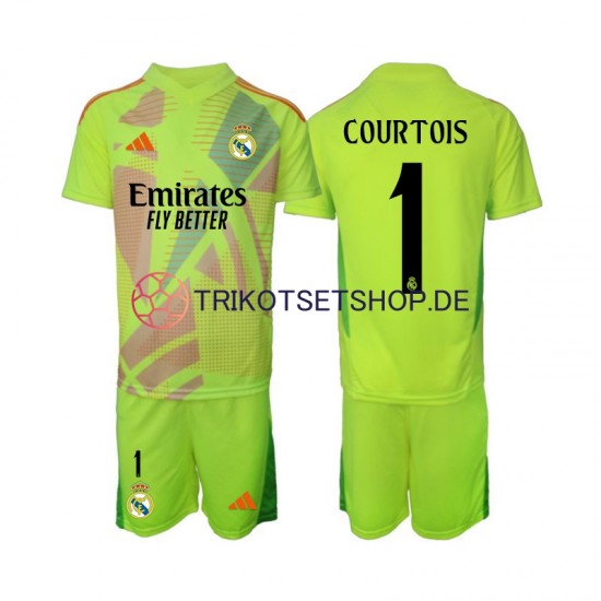 Real Madrid Torwart COURTOIS 1 2024-2025 Kinder Trikotset Viertes Kurzarm