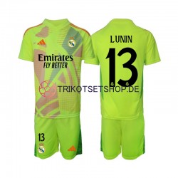 Real Madrid Torwart Lunin 13 2024-2025 Kinder Trikotset Viertes Kurzarm