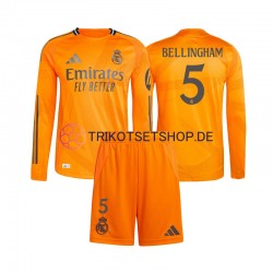 Real Madrid Jude Bellingham 5 2024-2025 Kinder Trikotset Auswärts Langarm