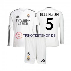 Real Madrid Jude Bellingham 5 2024-2025 Kinder Trikotset Heim Langarm