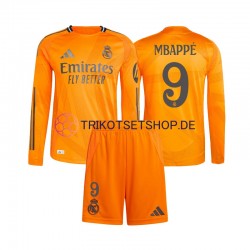 Real Madrid Mbappé Kylian 9 2024-2025 Kinder Trikotset Auswärts Langarm