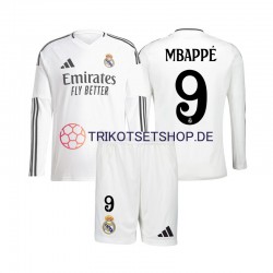 Real Madrid Mbappé Kylian 9 2024-2025 Kinder Trikotset Heim Langarm