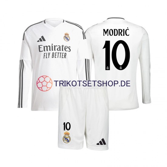 Real Madrid Modrić Luka 10 2024-2025 Kinder Trikotset Heim Langarm