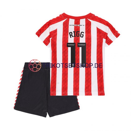 Sunderland Chris Rigg 11 2024-2025 Kinder Trikotset Heim Kurzarm